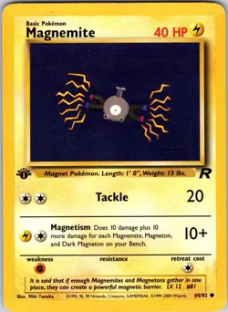 Magnemite 60/82 Team Rocket Pokemon LP 1st Edition - Image 1