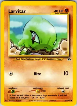 Larvitar 57/75 Neo Discovery Pokemon NM Unlimited - Image 1