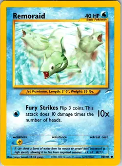 Remoraid 080/105 Neo Destiny Pokemon LP Unlimited - Image 1