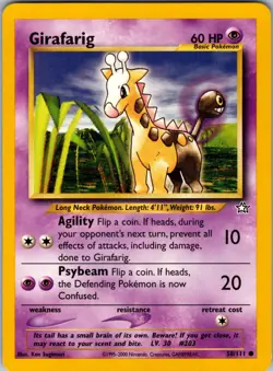 Girafarig 058/111 Neo Genesis Pokemon TCG LP - Image 1