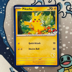 Pikachu Blue Border (Pokeball Version) My First Battle Promo Pokemon Card NM - Image 1