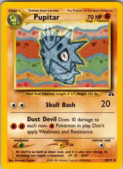 Pupitar 45/75 Neo Discovery Pokemon TCG NM - Image 1