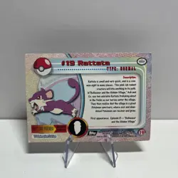 Rattata #19 LP Pokemon Topps Silver Holo Card Black Logo TV Animation Edition - Image 2