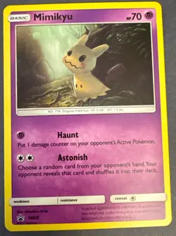 Mimikyu SM29 Holo Black Star PROMO Pokemon Card Near Mint NM - Image 1
