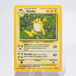 Pokemon TCG - Raichu 14/102 Base Set Holo Rare WOTC - EXC/NM - Image 2