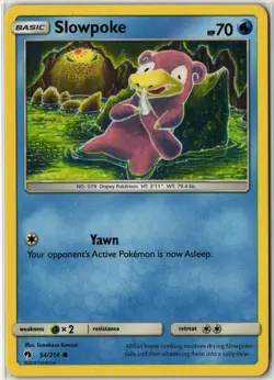 Slowpoke #54/214 Common Lost Thunder MP Pokemon TCG - Image 1