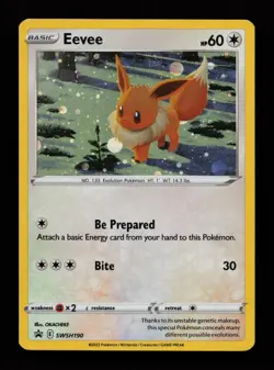 Eevee SWSH190 Holo Promo Sword & Shield Promo Pokemon Cards - Image 1
