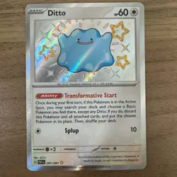 Ditto 201/091 SV: Paldean Fates Baby Shiny Pokemon TCG - NM/M - Image 1