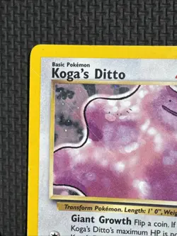 Pokemon TCG Koga's Ditto 10/132 Gym Challenge Holo Unlimited Rare - Damaged - Image 2