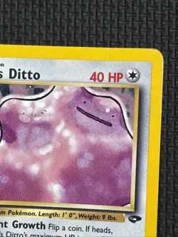 Pokemon TCG Koga's Ditto 10/132 Gym Challenge Holo Unlimited Rare - Damaged - Image 3