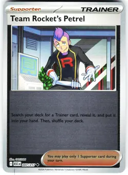 TEAM ROCKET'S PETREL 207/217 NM REVERSE HOLO ASCENDED HEROES / A77-22 - Image 1