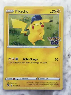 Pikachu (28) Holo Rare Pokemon GO 028/078 NM - Image 1