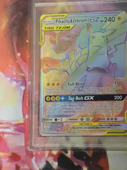 Pokemon PSA 8 NM-MT Pikachu & Zekrom GX 184/181 Team Up Secret Holo 2019 S#5496 - Image 5