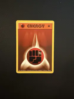 Pokemon TCG Fighting Energy 097/102 Base Set (Shadowless) 1st Edition WOTC MP - Image 1