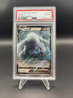 2022 POKEMON SWORD & SHIELD SILVER TEMPEST #138 LUGIA V PSA 8 - Image 1