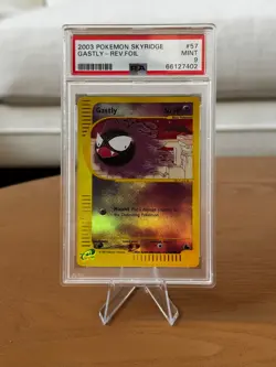 Pokemon Gastly 57/144 Reverse Holo Skyridge Ereader PSA 9 Mint POP 64 - Image 1
