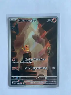 Pokemon TCG Charmander Illustration Rare Card S&V-151 168/165 - Image 1