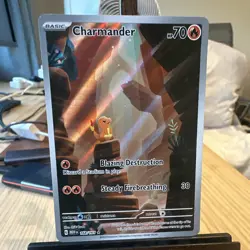 Pokemon TCG Charmander Illustration Rare Card S&V-151 168/165 - Image 1