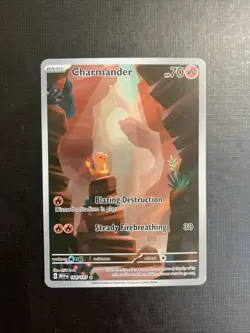 Pokemon TCG Charmander Illustration Rare Card S&V-151 168/165 - Image 1