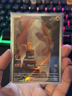 Pokemon TCG Charmander Illustration Rare Card S&V-151 168/165 - Image 1