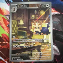 Pokemon TCG Herdier Illustration Rare Full Art 155/086 Sv: White Flare NM - Image 1