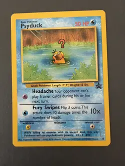 Psyduck 20 Black Star Promo WOTC NM Vintage 2000 Pokemon - Image 1