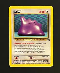 1999 WOTC Pokemon TCG Fossil Ditto 18/62 Rare NM - Image 1