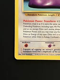1999 WOTC Pokemon TCG Fossil Ditto 18/62 Rare NM - Image 5