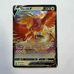 Ho-Oh V Ultra Rare SWSH12: Silver Tempest 140/195 NM Foil Pokemon - Image 1