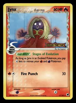 Jynx 17/101 Dragon Frontiers Stamped Reverse Holo Pokemon MP - Image 1