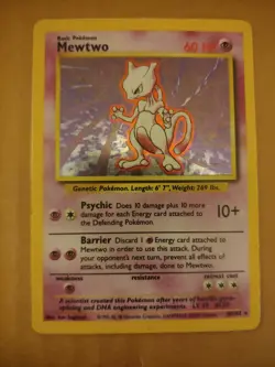 Pokemon Mewtwo Holo Card No. 10/102 - Image 1