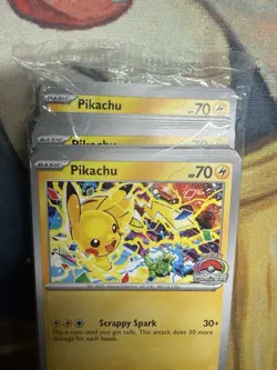 SEALED 50x Pokemon 2025 World Championship Pikachu Black Star Promo SVP 225 - Image 4