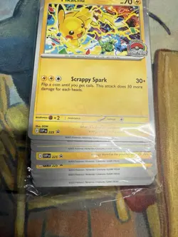 SEALED 50x Pokemon 2025 World Championship Pikachu Black Star Promo SVP 225 - Image 5