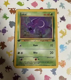 Pokemon TCG Zubat 70/82 WOTC 1st Edition Team Rocket Set LP Condition - Image 1