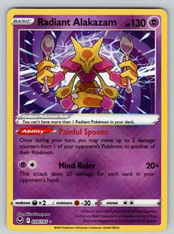 Radiant Alakazam 059/195 Radiant Rare Silver Tempest Holo Near Mint - Image 1
