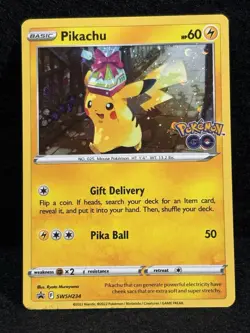 Pokemon Pikachu SWSH234 Holo Promo Pokemon GO - Image 1