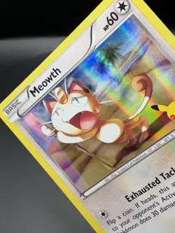 Pokemon TCG Meowth 53/83 Generations 20th Anniversary Promo Holo Card MP - Image 5