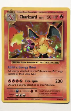 Charizard 11/108 Holo XY Evolutions Pokemon Card - Image 1