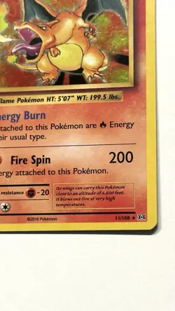 Charizard 11/108 Holo XY Evolutions Pokemon Card - Image 5