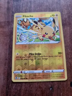 Pikachu 049/195 Reverse Holo - Pokemon TCG Card - Silver Tempest - Image 1