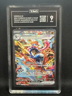2024 Pokemon Greninja ex 214/167 TAG 9 Sv06: Twilight Masquerade Holo Mint - Image 1