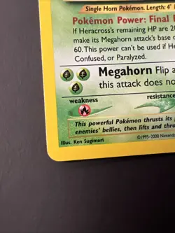 ❗ Heracross 6/111 Neo Genesis Holo Swirl Vintage Pokemon Card TCG 🔥📈❗ - Image 5