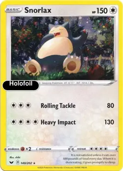 Pokemon - Snorlax (Cosmos Holo) - Holofoil [BLE - 140/202 Near Mint] - Image 1