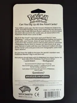 Wizards of The Coast Pokemon TCG Fossil Booster Pack Lapras and Aerodactyl New - Image 3