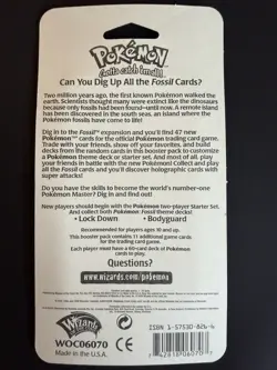 Wizards of The Coast Pokemon TCG Fossil Booster Pack Lapras and Aerodactyl New - Image 5