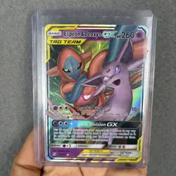 Pokemon TCG Espeon & Deoxys GX Holo Card 72/236 Unified Minds Ultra Rare - Image 1