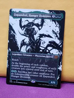1x BORDERLESS ALT ART Zopandrel, Hunger Dominus, NM, ONE, Magic Gathering, MtG - Image 2