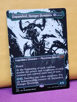 1x BORDERLESS ALT ART Zopandrel, Hunger Dominus, NM, ONE, Magic Gathering, MtG - Image 3