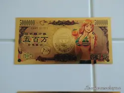 Billet gold dore One Piece Nami card carte rare Collector Goodies Ticket - Image 1