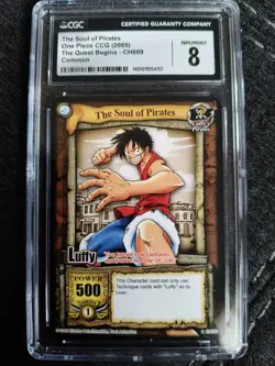 2005 One Piece CH009 Monkey D. Luffy “The Soul of Pirates” CGC 8 - Image 1